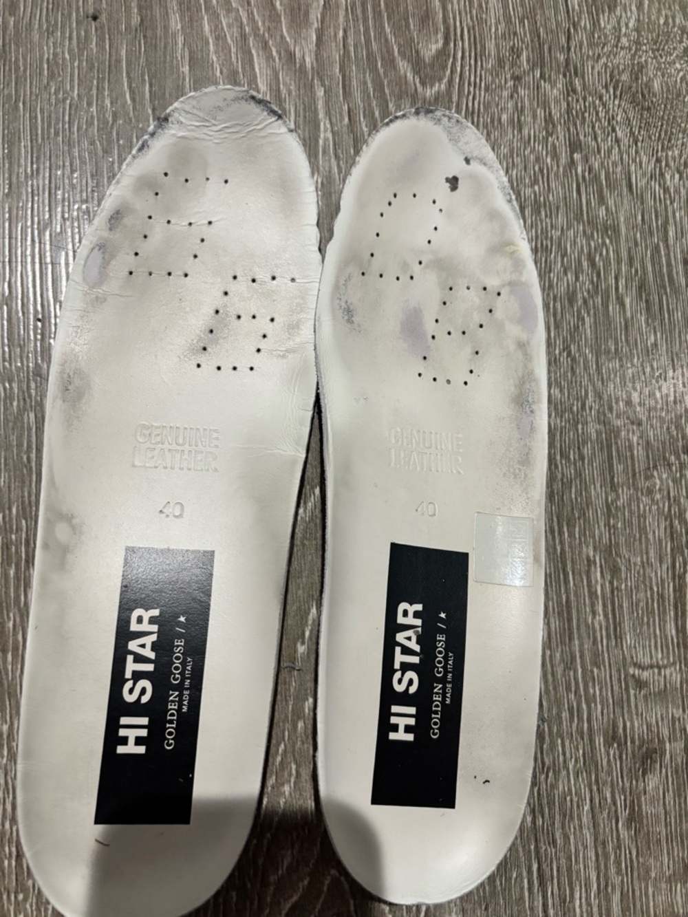 Golden Goose Hi Star Sneakers White Black Star EU 40 US 9 - Picture 8 of 11